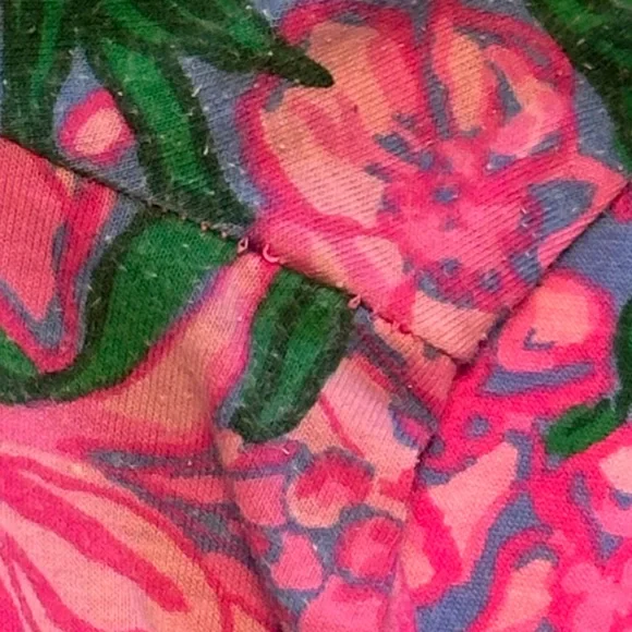 $8 SALE! LILLY PULITZER: Tessa 3/4 Sleeve Dress; Cerise Pink Safari Sunset, M - Picture 6 of 7